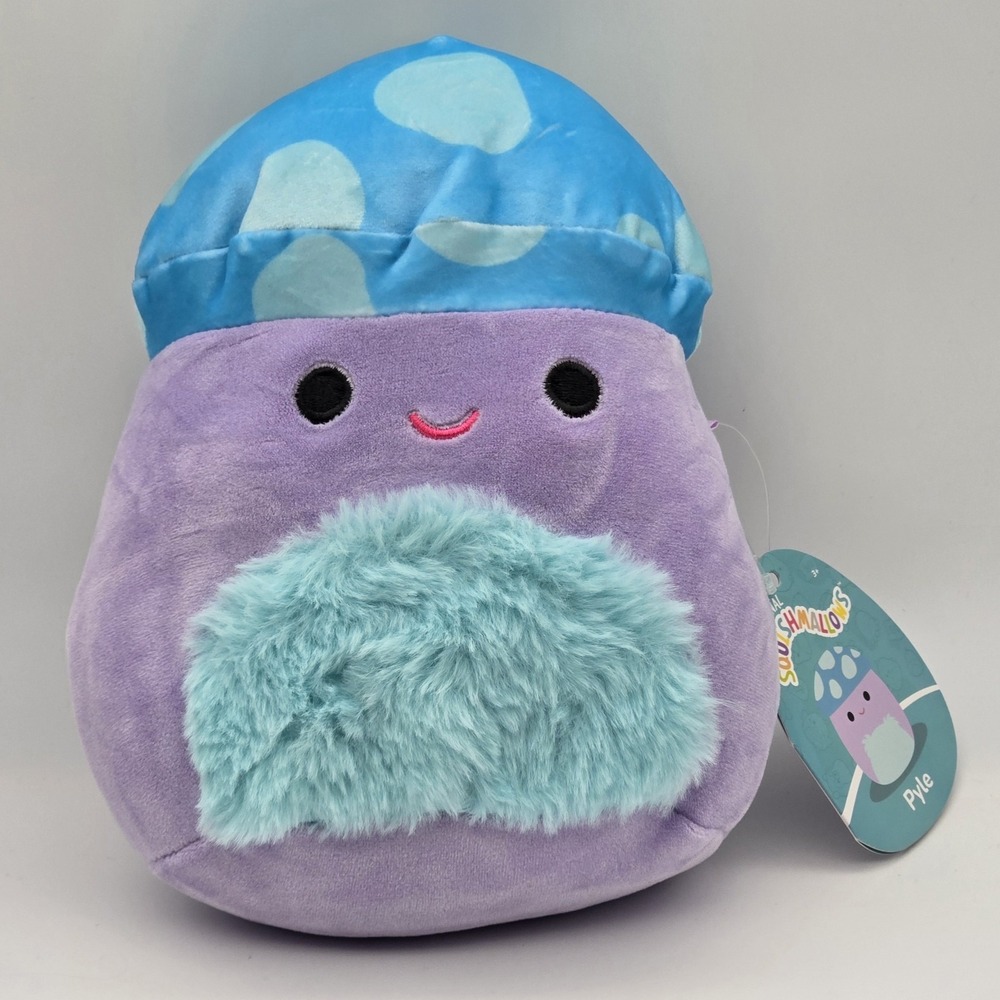 Squishmallows Pyle Mushroom Plush 8 Inch Purple Original NWT Food Plush Toy‎